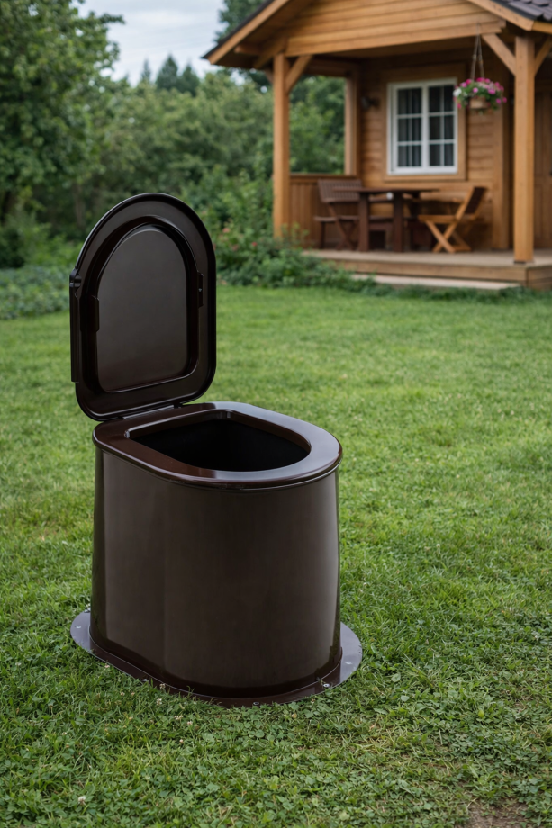 Туалет дачный "Мокко" без дна с крышкой